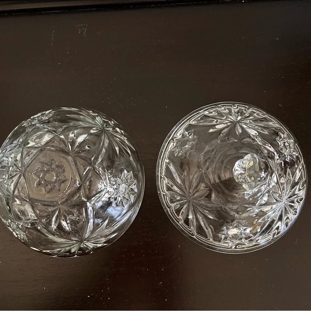 Vintage 1960's Early American Prescut Retro Anchor Hocking Crystal Candy Dish